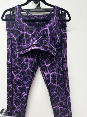 CVG Purple Passion Capri Leggings and Sports Bra Set